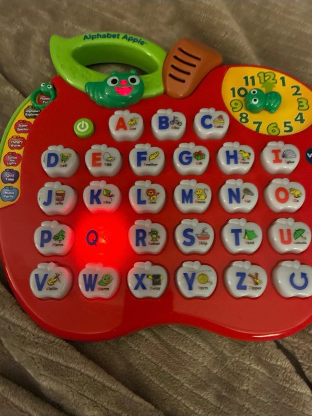 V Tech Alphabet Apple Learning ABC Preschool Age Interactive Toy Works